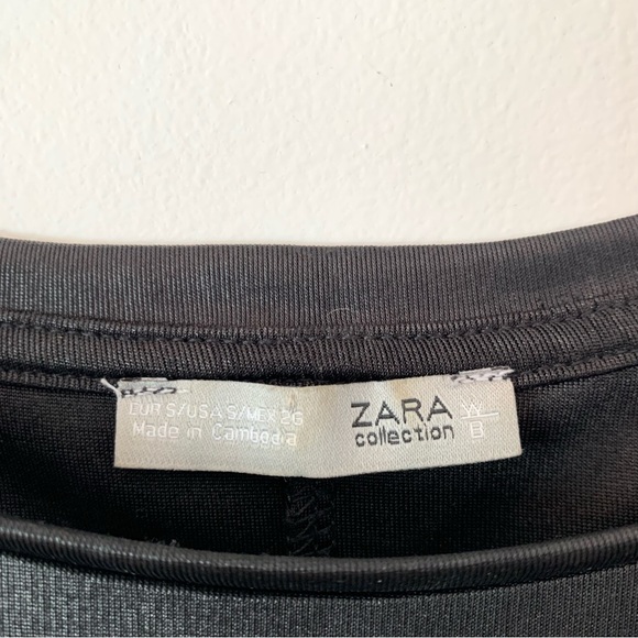 ZARA Collection Shiny Black Small Tshirt 🖤 - Picture 4 of 4